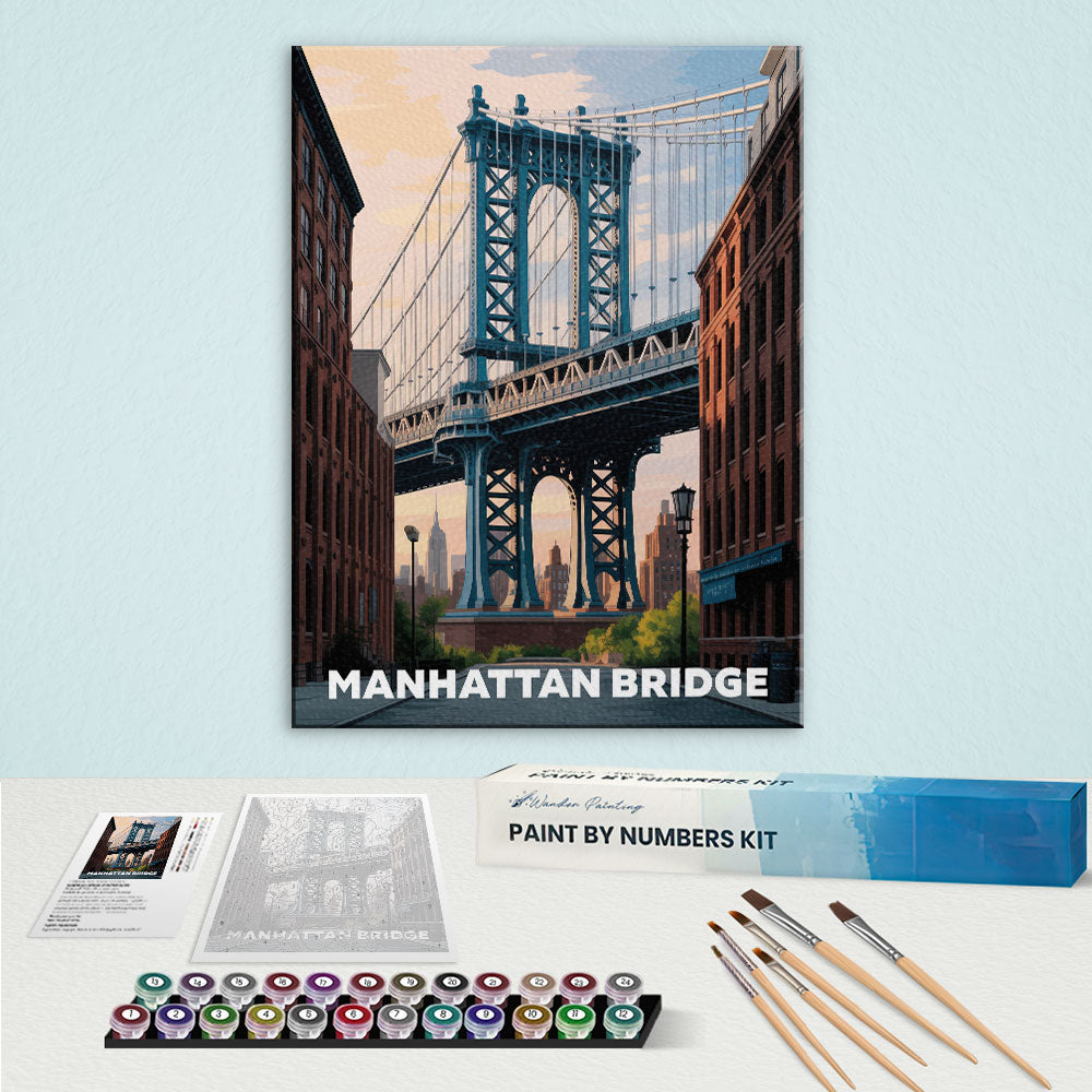 Manhattan Bridge, USA | Paint by Numbers Kit
