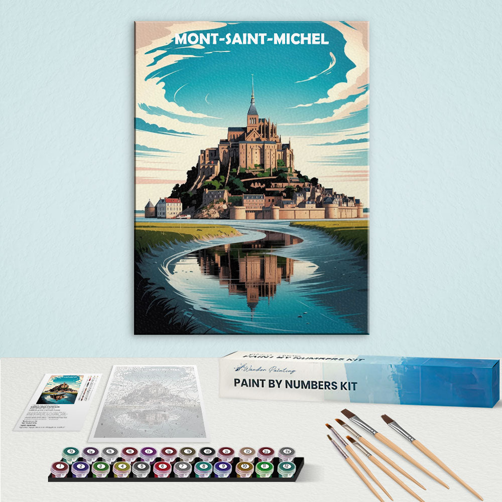 Mont-Saint-Michel, France - World Heritage | Paint by Numbers Kit
