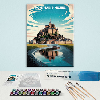Mont-Saint-Michel, France - World Heritage | Paint by Numbers Kit