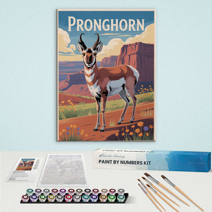 Pronghorn - National Park Wildlife | Paint by Numbers Kit