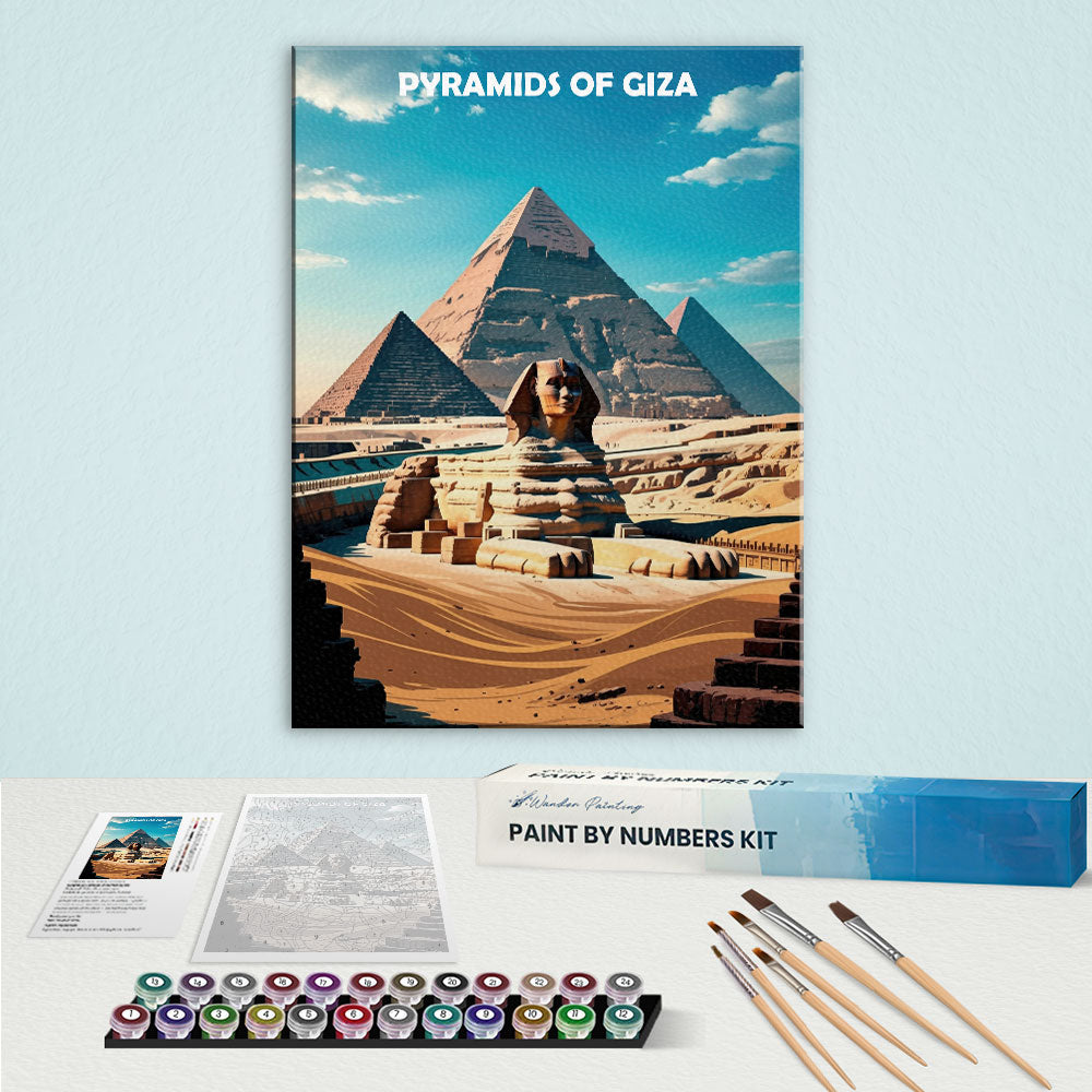 Pyramids of Giza, Egypt - World Heritage | Paint by Numbers Kit