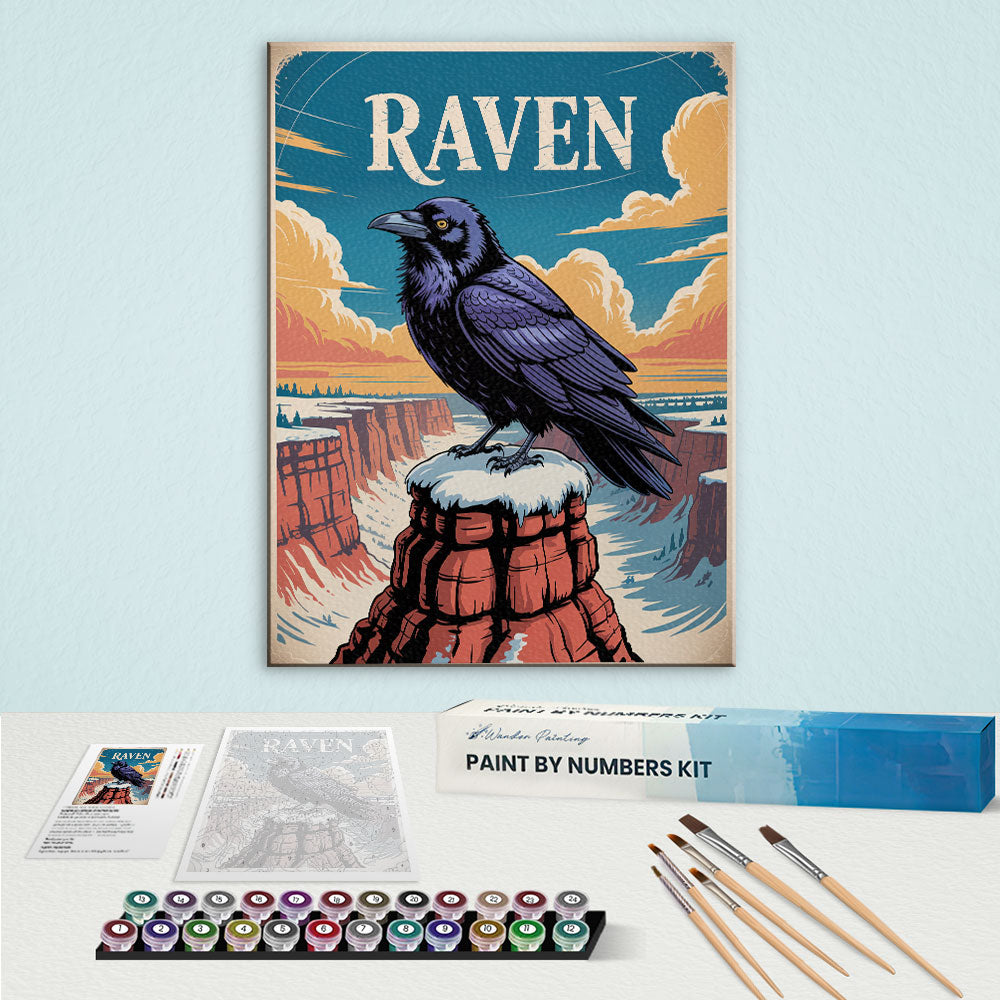 Raven - National Park Wildlife | Paint by Numbers Kit