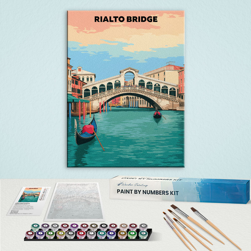 Rialto Bridge, Italy | Paint by Numbers Kit