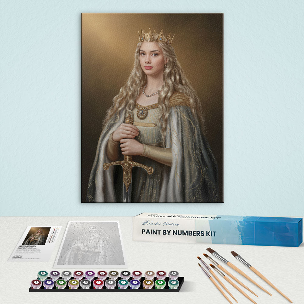 The Sword Queen|Custom Paint by Numbers Kit