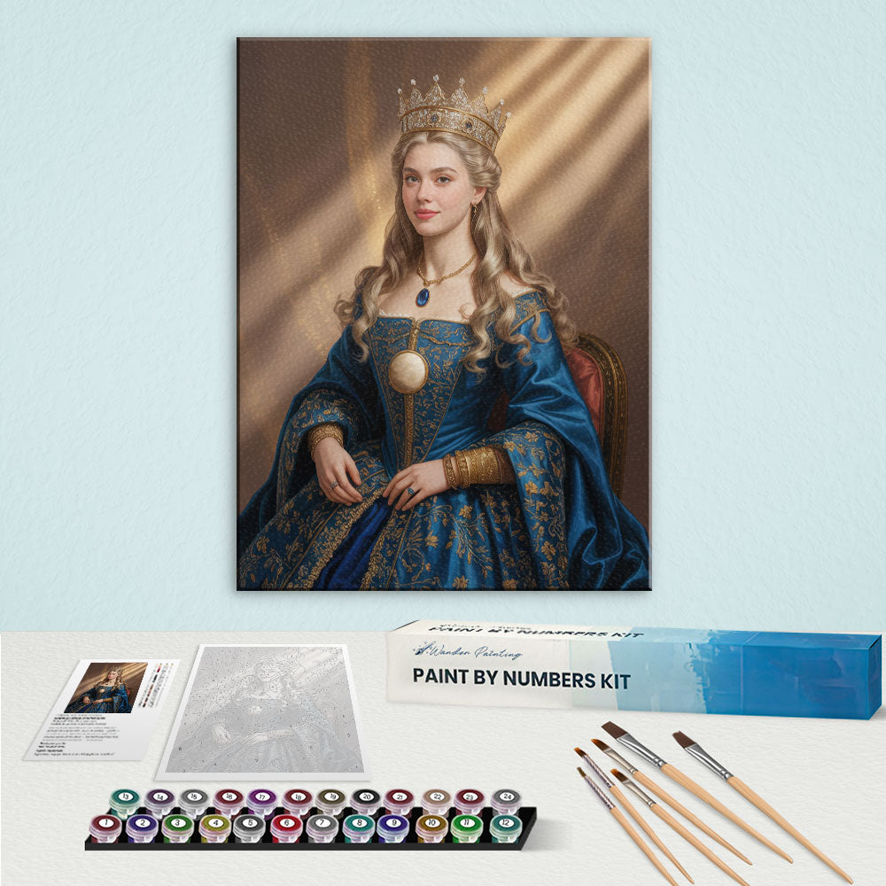 Sapphire Queen|Custom Paint by Numbers Kit