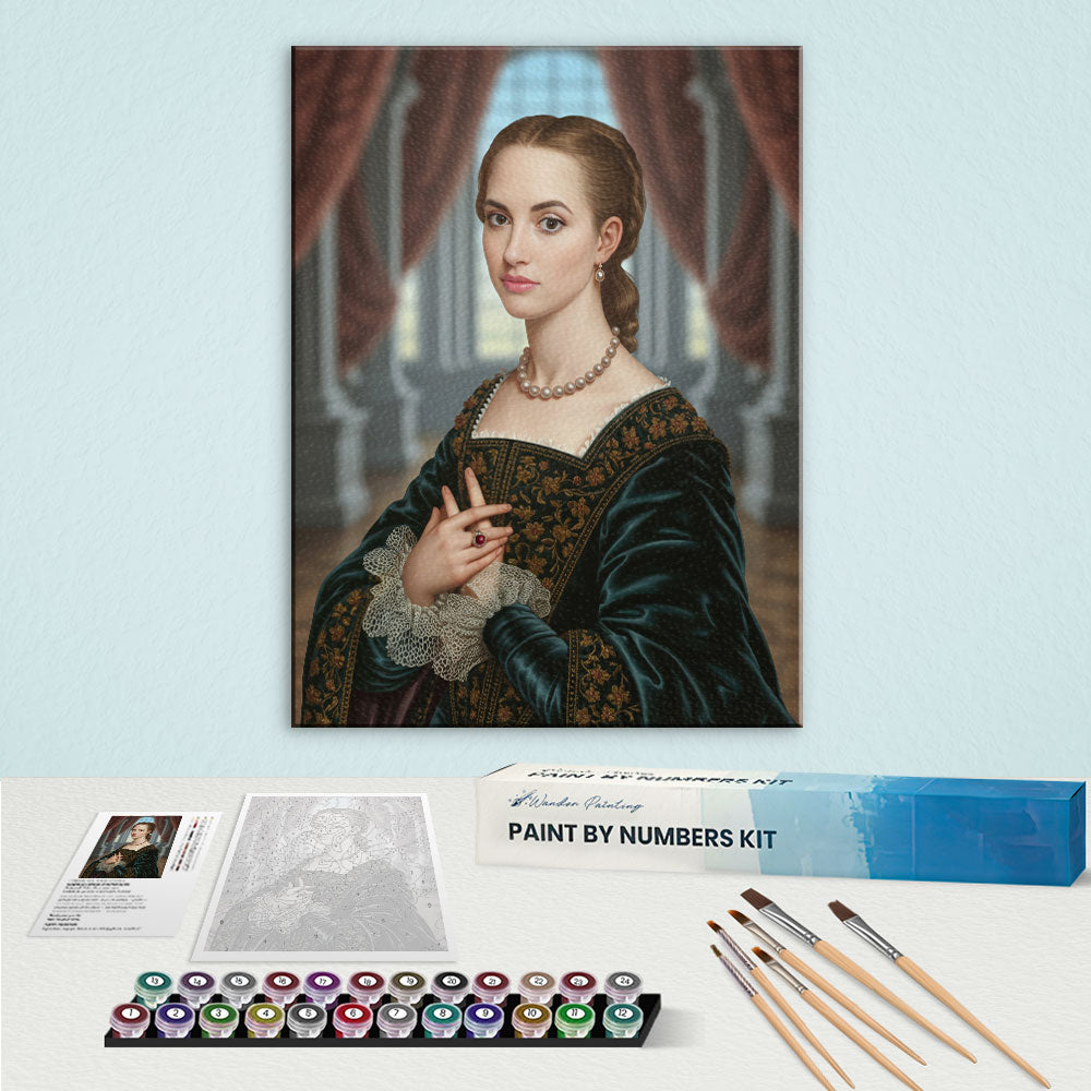 A Renaissance Portrait|Custom Paint by Numbers Kit