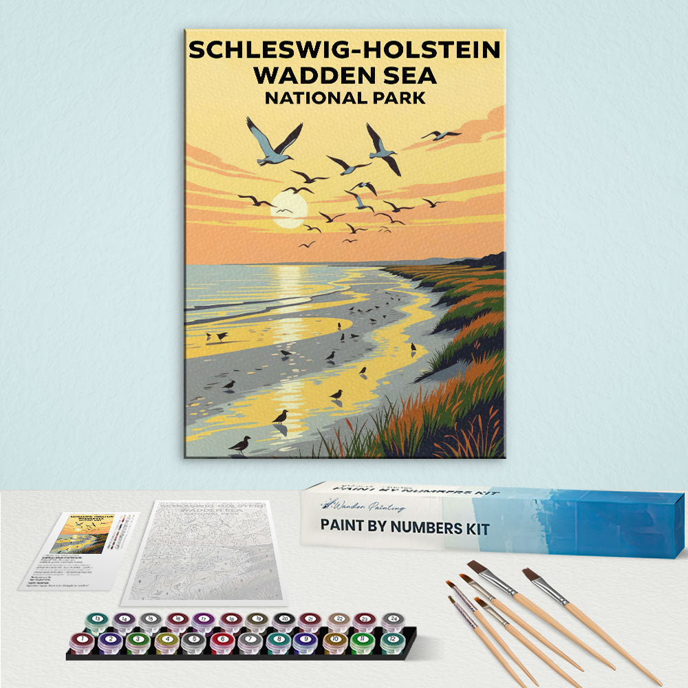 Schleswig-Holstein Wadden Sea - German National Park | Paint by Numbers Kit
