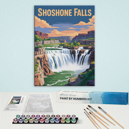 Shoshone Falls - U.S. Waterfalls | Paint by Numbers Kit