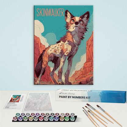Skinwalker Coyote - American Legends | Paint by Numbers Kit