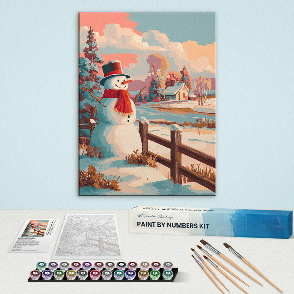 Smiling Snowman | Paint by Numbers Kit