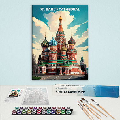 St. Basil's Cathedral, Russia - World Heritage | Paint by Numbers Kit