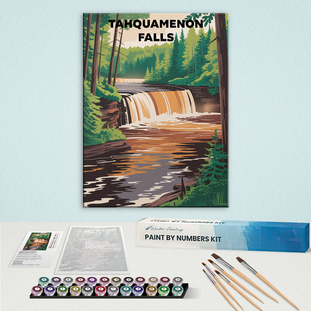 Tahquamenon Falls - U.S. Waterfalls | Paint by Numbers Kit