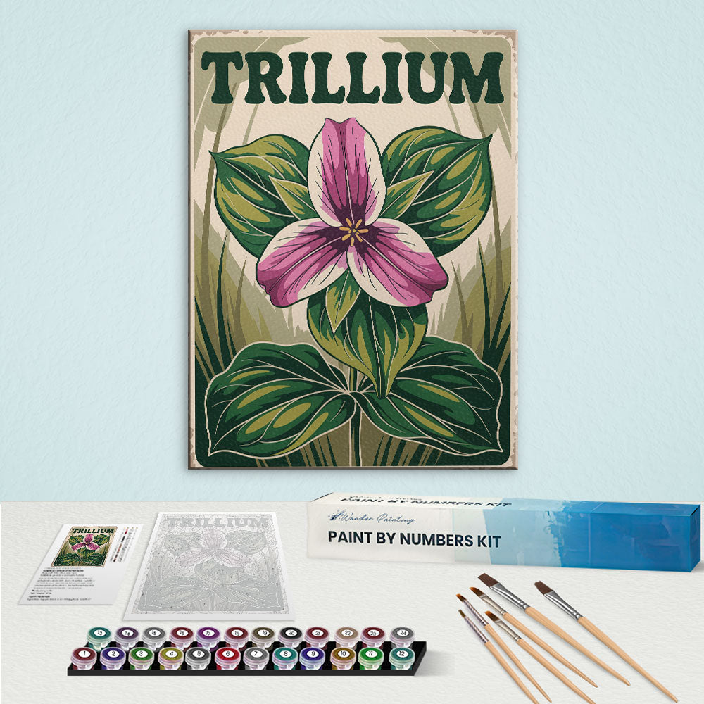 Trillium - US Wildflowers | Paint by Numbers Kit