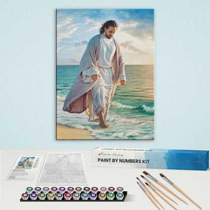 Jesus Walking on The Beach | Paint by Numbers Kit