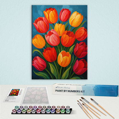 Vibrant Tulips | Paint by Numbers Kit
