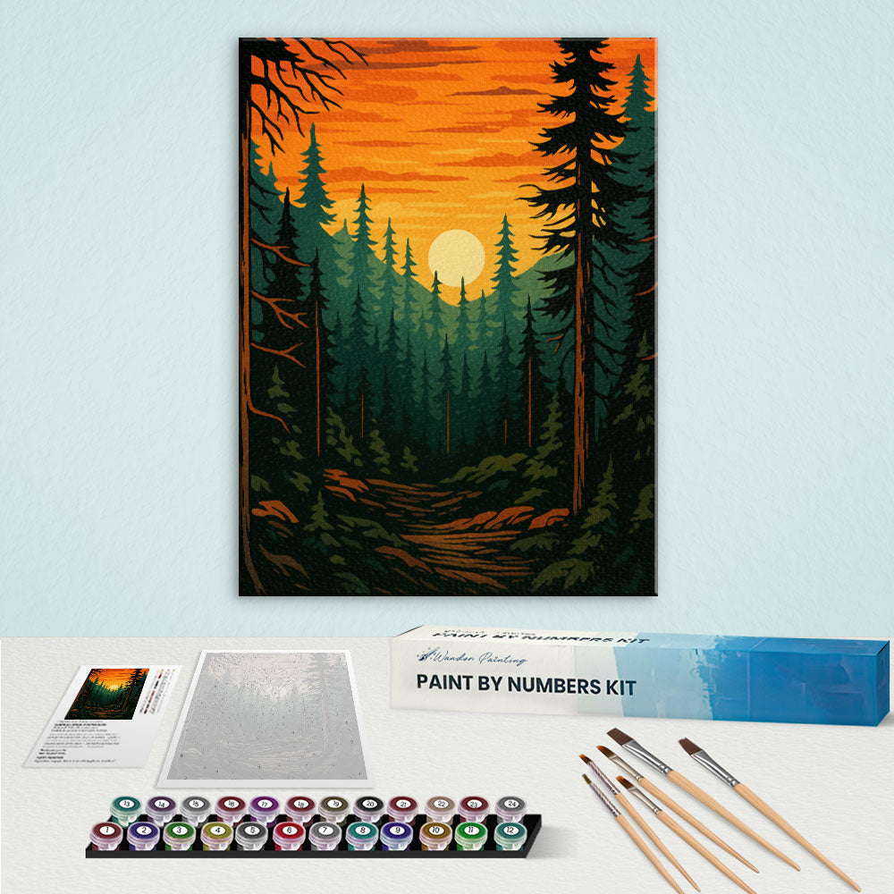 Forest Sunset | Paint by Numbers Kit