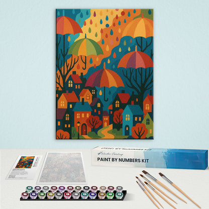 Rainy Village | Paint by Numbers Kit