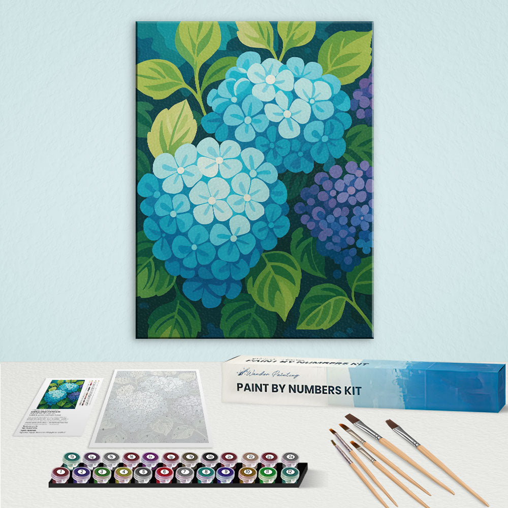 Blue Hydrangeas | Paint by Numbers Kit