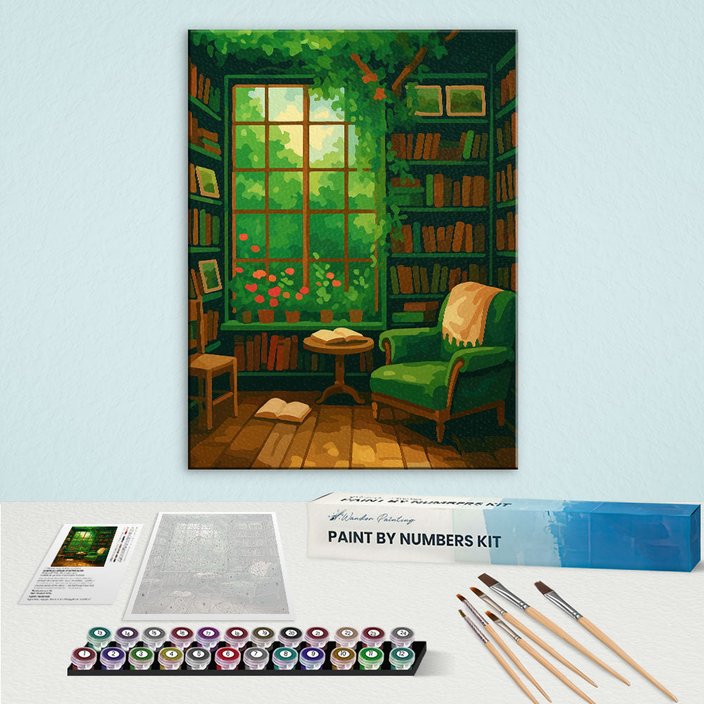 Cozy Library | Paint by Numbers Kit