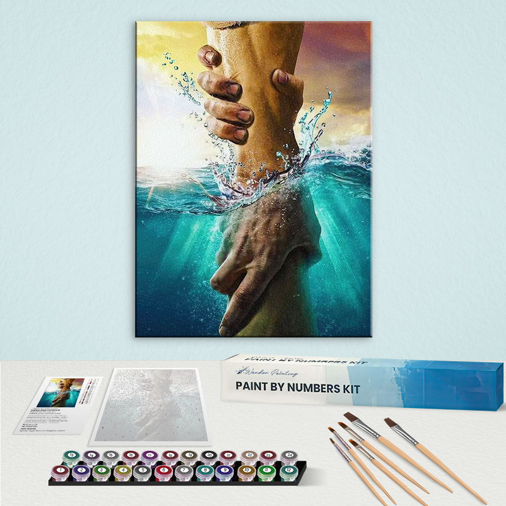 Jesus Saving Hand | Paint by Numbers Kit