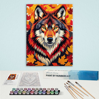 Autumn Wolf - Native American | Paint by Numbers Kit