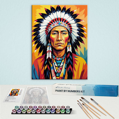 Noble Chief - Native American | Paint by Numbers Kit
