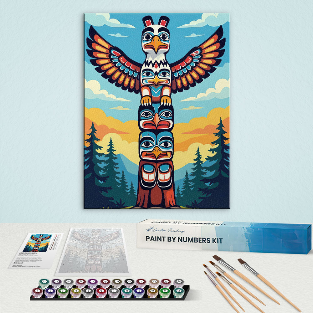 Totem Spirit - Native American | Paint by Numbers Kit