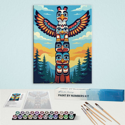 Totem Spirit - Native American | Paint by Numbers Kit