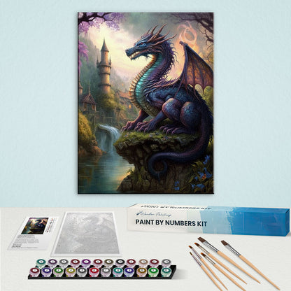The Serpent of the Enchanted Falls | Paint by Numbers Kit