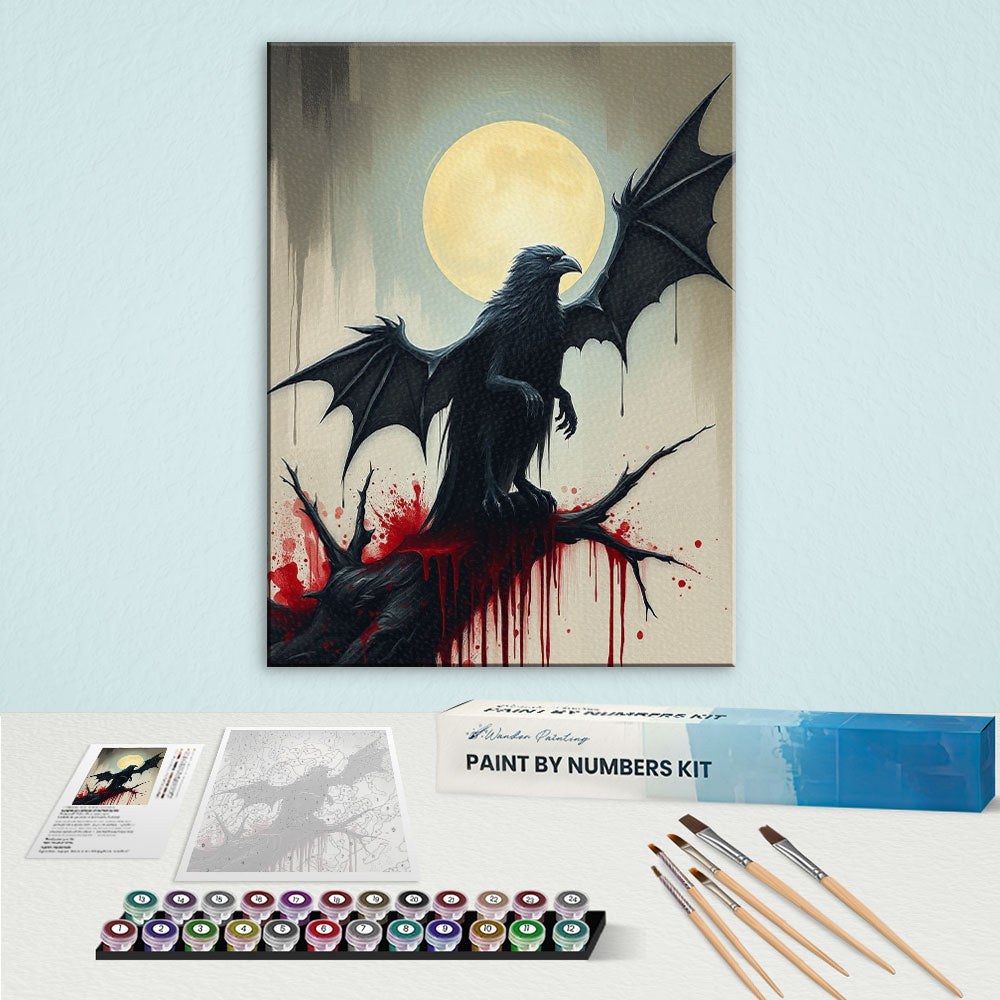 Blood Moon Raven | Paint by Numbers Kit