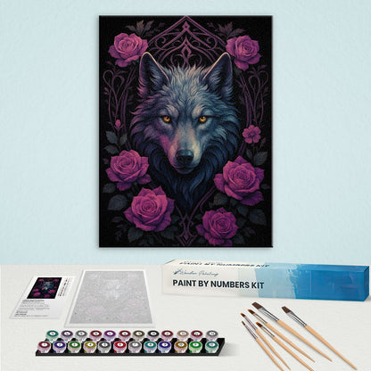 The Violet Rose Wolf | Paint by Numbers Kit