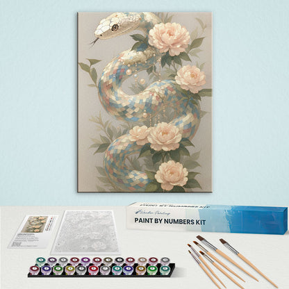 Mosaic Serpent in Bloom | Paint by Numbers Kit