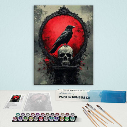Raven and Skull in the Blood Glass | Paint by Numbers Kit