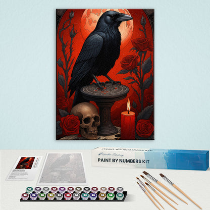 The Candle, the Skull, and the Raven | Paint by Numbers Kit