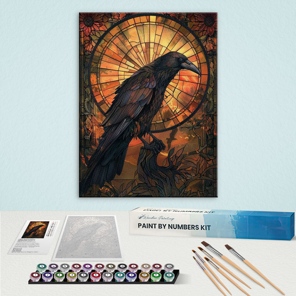 Raven of the Stained Sun | Paint by Numbers Kit