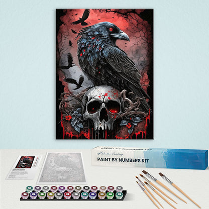 The Blood-Crowned Raven | Paint by Numbers Kit