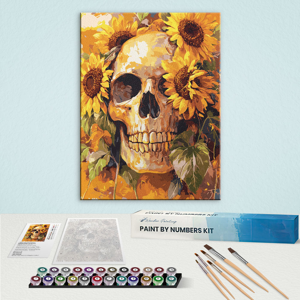 Sunflower Skulls | Paint by Numbers Kit