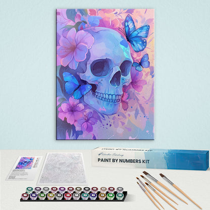 Butterflies Flower Skulls | Paint by Numbers Kit