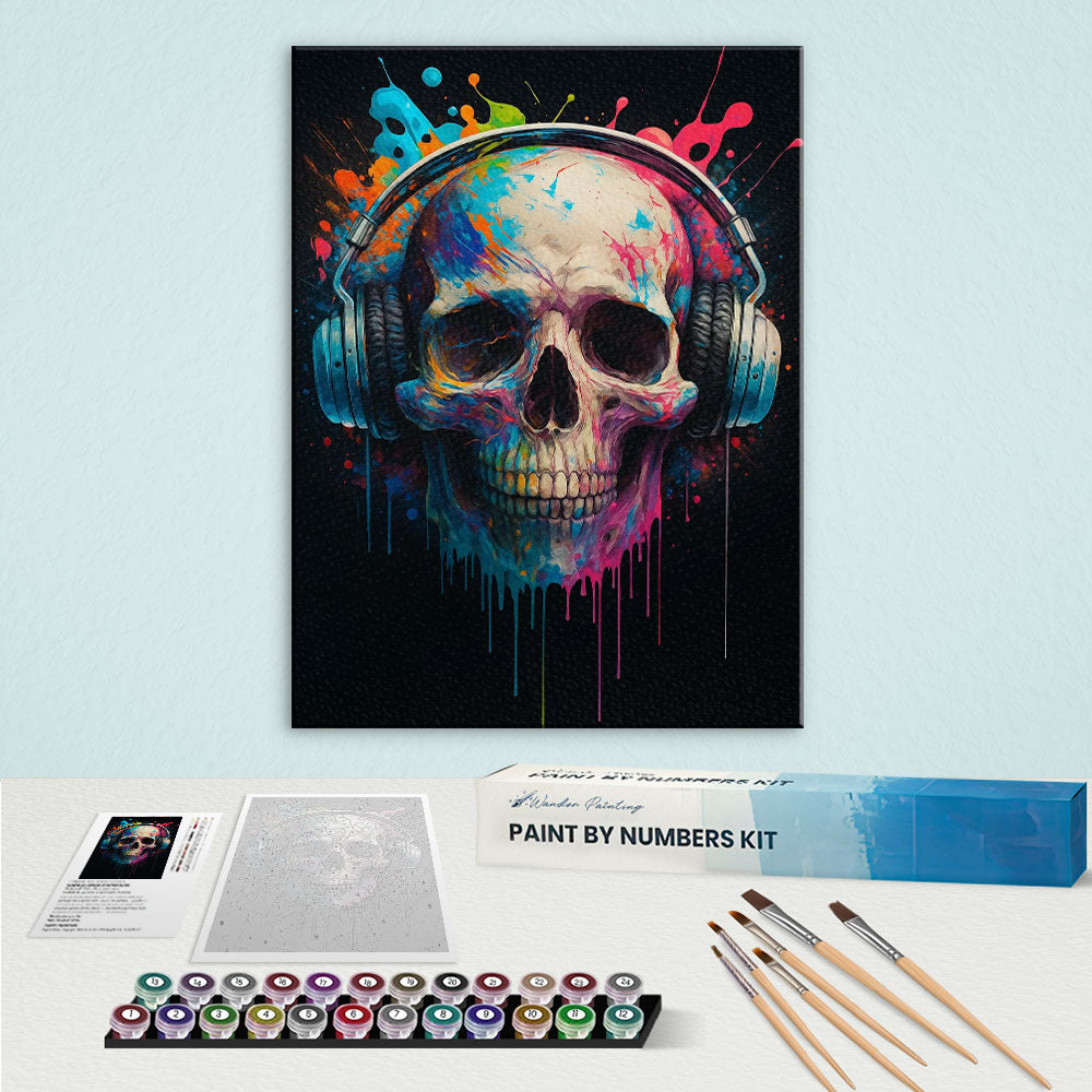 Technicolor Skull | Paint by Numbers Kit