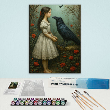Girl and the Raven | Paint by Numbers Kit