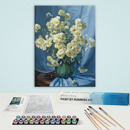 "Still Life - White Daisies" by Ernest Buckmaster | Paint by Numbers Kit