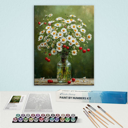 Daisies and Cherries | Paint by Numbers Kit