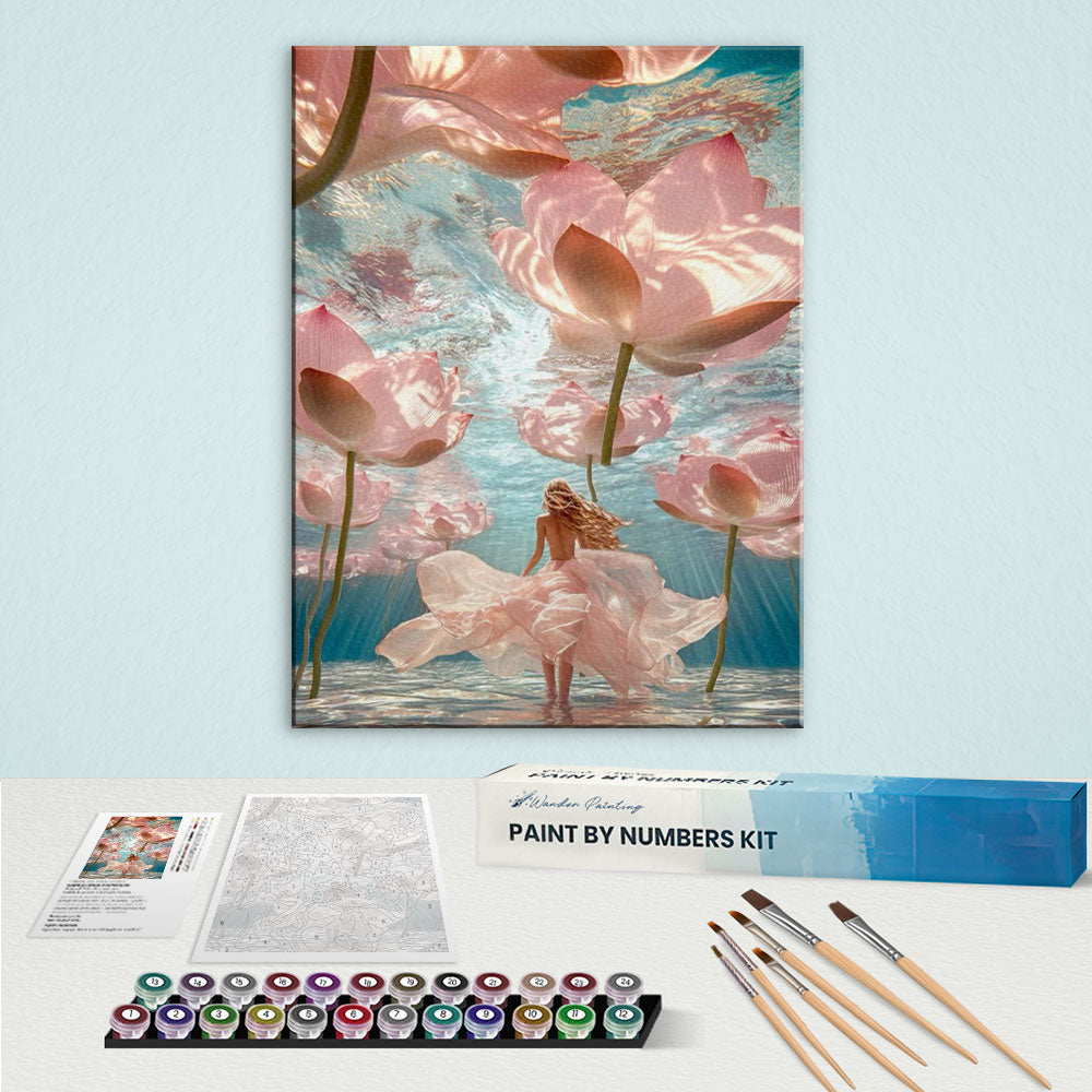 Underwater Lotus Dream | Paint by Numbers Kit
