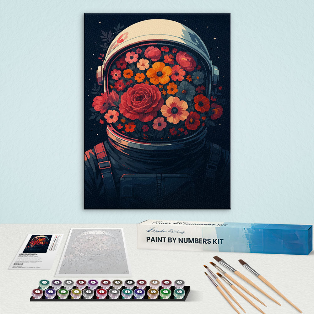 Astronaut in Bloom | Paint by Numbers Kit