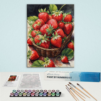 Basket of Strawberries | Paint by Numbers Kit