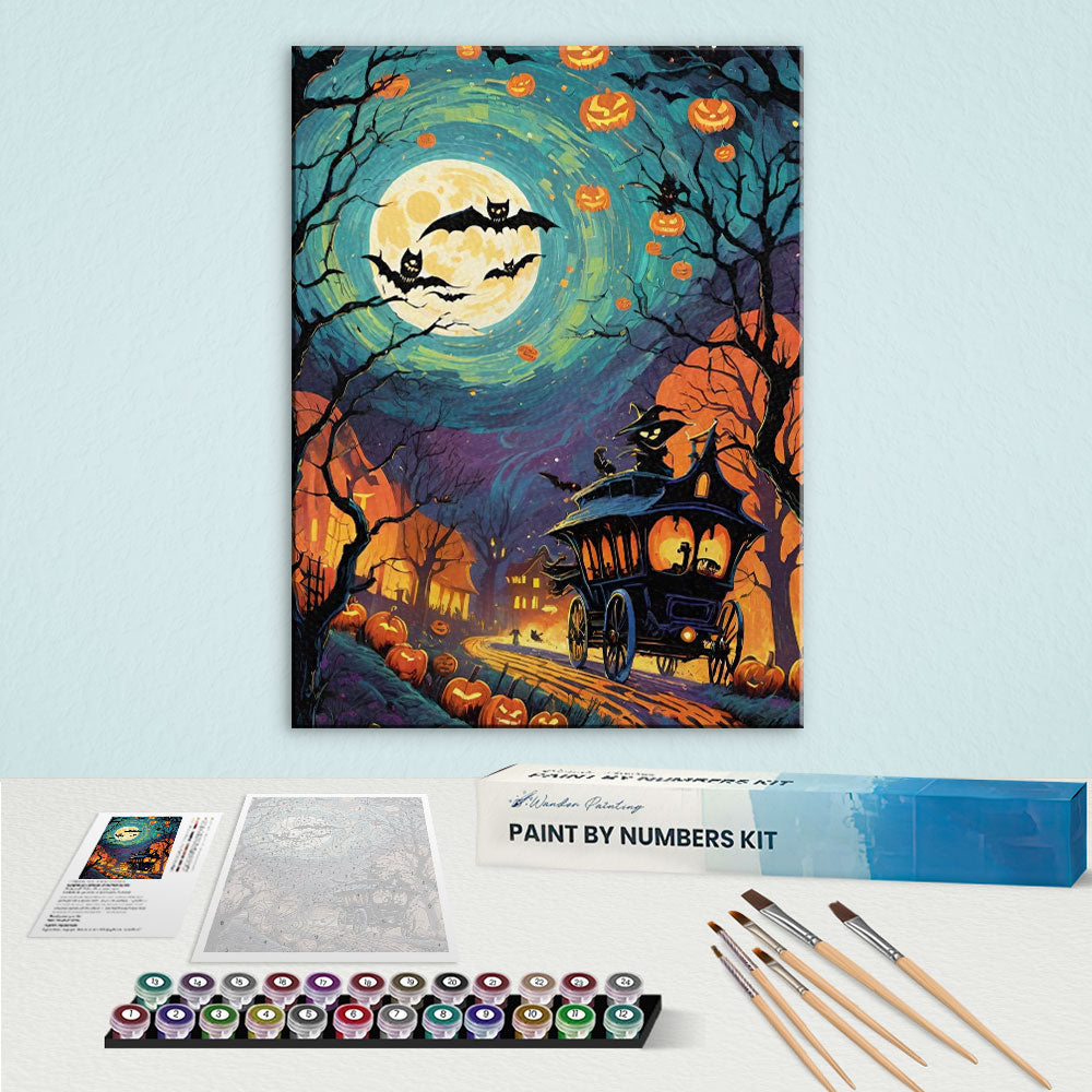 Pumpkin Moon Ride | Paint by Numbers Kit