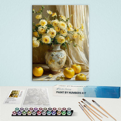 Yellow Roses and Golden Apples | Paint by Numbers Kit