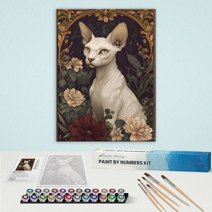 The Cat's Secret Garden in Bloom | Paint by Numbers Kit