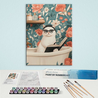 Bath Time Cat | Paint by Numbers Kit
