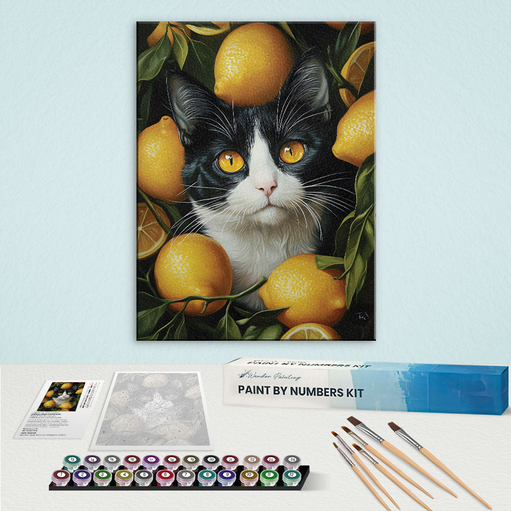 Lemon Cat | Paint by Numbers Kit